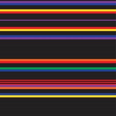 Moda tekstil ve grafikleri için çift Gökkuşağı çizgili kusursuz desen tasarımı