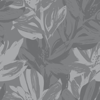 Çiçek fırçası darbeleri moda baskıları, grafikler, arka planlar ve el sanatları için pürüzsüz desen