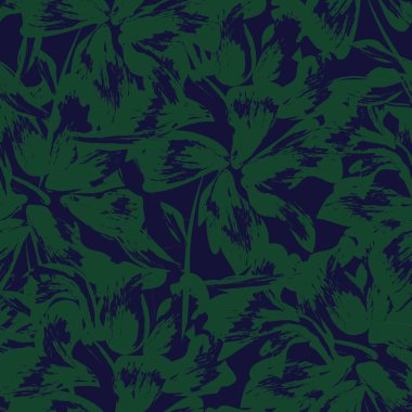 Çiçek fırçası darbeleri moda baskıları, grafikler, arka planlar ve el sanatları için pürüzsüz desen