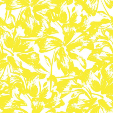 Çiçek fırçası darbeleri moda baskıları, grafikler, arka planlar ve el sanatları için pürüzsüz desen