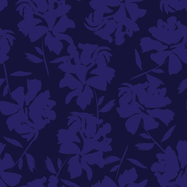 Çiçek fırçası darbeleri moda baskıları, grafikler, arka planlar ve el sanatları için pürüzsüz desen