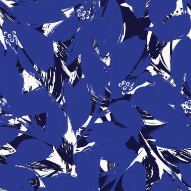 Çiçek fırçası darbeleri moda baskıları, grafikler, arka planlar ve el sanatları için pürüzsüz desen