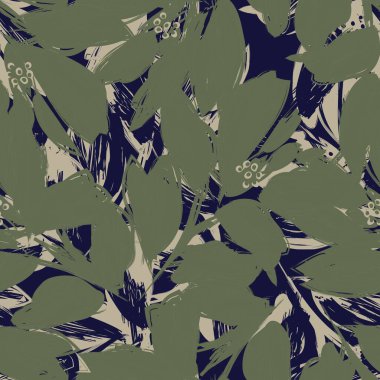 Çiçek fırçası darbeleri moda baskıları, grafikler, arka planlar ve el sanatları için pürüzsüz desen