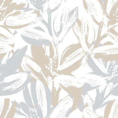 Çiçek fırçası darbeleri moda baskıları, grafikler, arka planlar ve el sanatları için pürüzsüz desen