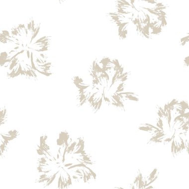 Çiçek fırçası darbeleri moda baskıları, grafikler, arka planlar ve el sanatları için pürüzsüz desen