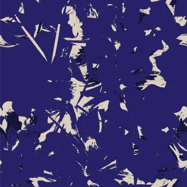 Çiçek fırçası darbeleri moda baskıları, grafikler, arka planlar ve el sanatları için pürüzsüz desen