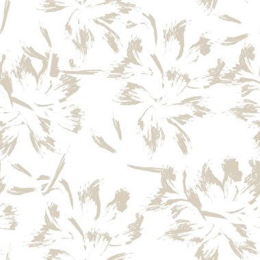 Çiçek fırçası darbeleri moda baskıları, grafikler, arka planlar ve el sanatları için pürüzsüz desen