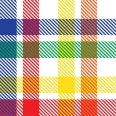 Gökkuşağı Ekoseli, kareli, ekose desenli moda tekstil ve grafikleri için uygun