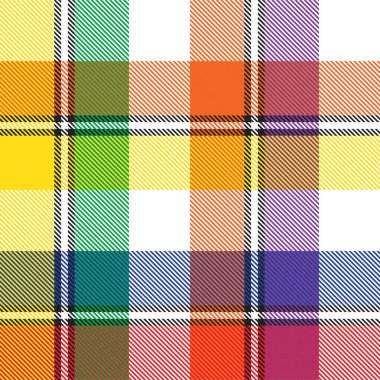 Gökkuşağı Ekoseli, kareli, ekose desenli moda tekstil ve grafikleri için uygun