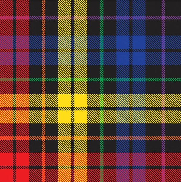 Rainbow Plaid Kratkę Tartan Bezszwowy Wzór Nadaje Się Mody Tekstyliów — Wektor stockowy