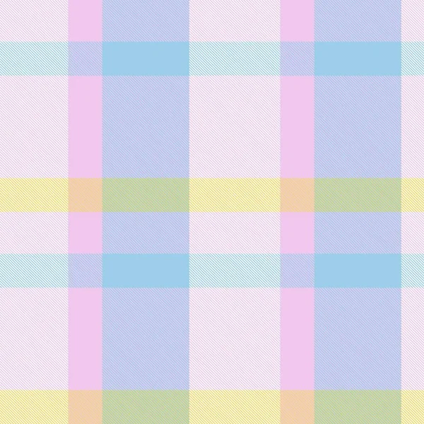 Rainbow Pastel Plaid Modello Senza Cuciture Tessuti Moda Grafica — Vettoriale Stock