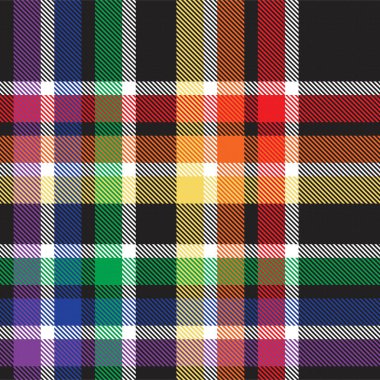 Gökkuşağı Ekoseli, kareli, ekose desenli moda tekstil ve grafikleri için uygun