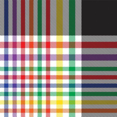 Gökkuşağı Ekoseli, kareli, ekose desenli moda tekstil ve grafikleri için uygun