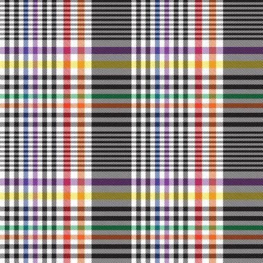 Gökkuşağı Ekoseli, kareli, ekose desenli moda tekstil ve grafikleri için uygun