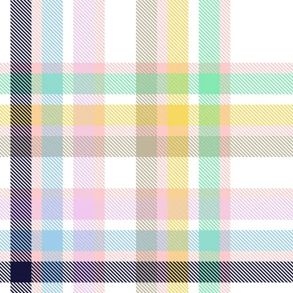 Szivárvány Pasztell Plaid Zökkenőmentes Minta Divat Textíliák Grafikák — Stock Vector