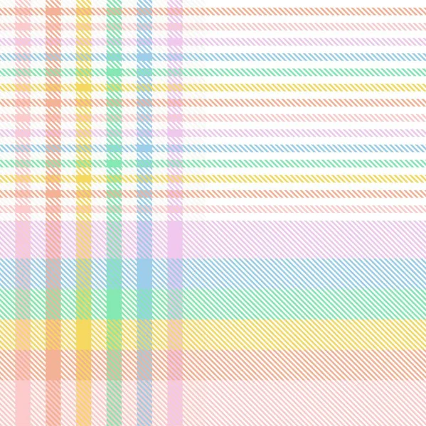 Rainbow Pastel Plaid Motif Sans Couture Pour Les Textiles Mode — Image vectorielle