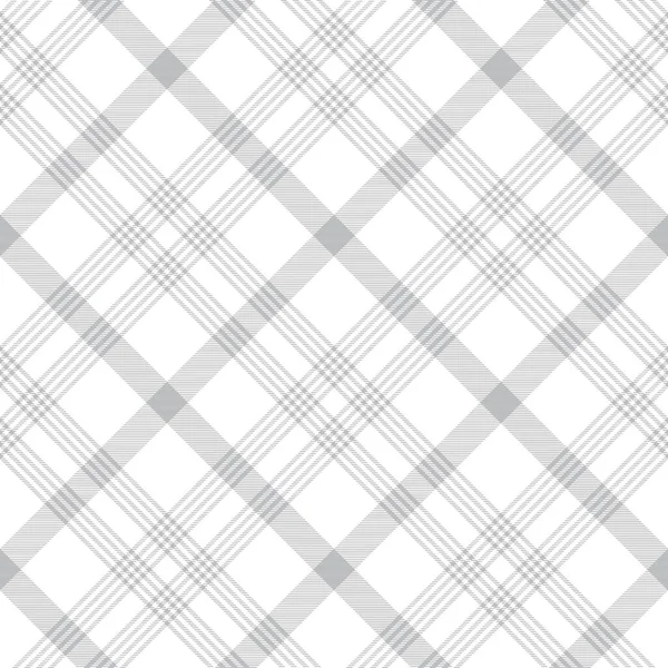 Branco Diagonal Xadrez Tartan Texturizado Design Padrão Sem Costura Adequado — Vetor de Stock