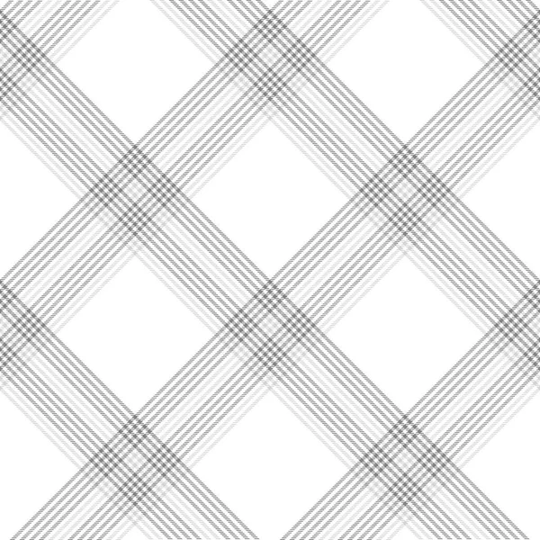 White Diagonal Plaid Tartan Textured Seamless Pattern Design Suitable Fashion — Stock Vector