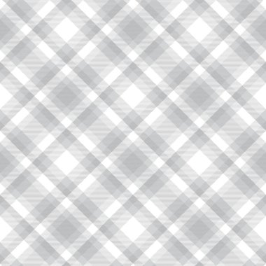 Moda tekstil ve grafikleri için uygun Beyaz Çapraz Ekose Tartan desenli kusursuz desen tasarımı