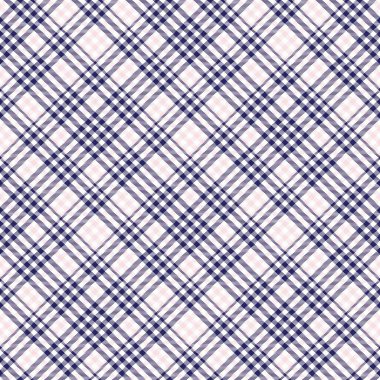 Moda tekstil ve grafikleri için uygun Pembe Donanma Çapraz Ekose Tartan desenli kusursuz desen tasarımı