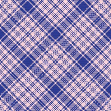 Moda tekstil ve grafikleri için uygun Pembe Donanma Çapraz Ekose Tartan desenli kusursuz desen tasarımı