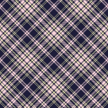 Moda tekstil ve grafikleri için uygun Pembe Donanma Çapraz Ekose Tartan desenli kusursuz desen tasarımı