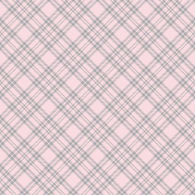 Moda tekstil ve grafikleri için uygun Pembe Çapraz Ekoseli Tartan desensiz desen tasarımı