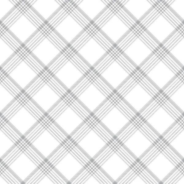 Tartan Carreaux Diagonaux Blancs Texturé Design Motif Sans Couture Adapté — Image vectorielle