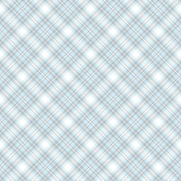 Sky Blue Diagonal Plaid Tartan Textured Seamless Pattern Design Suitable — Stock Vector