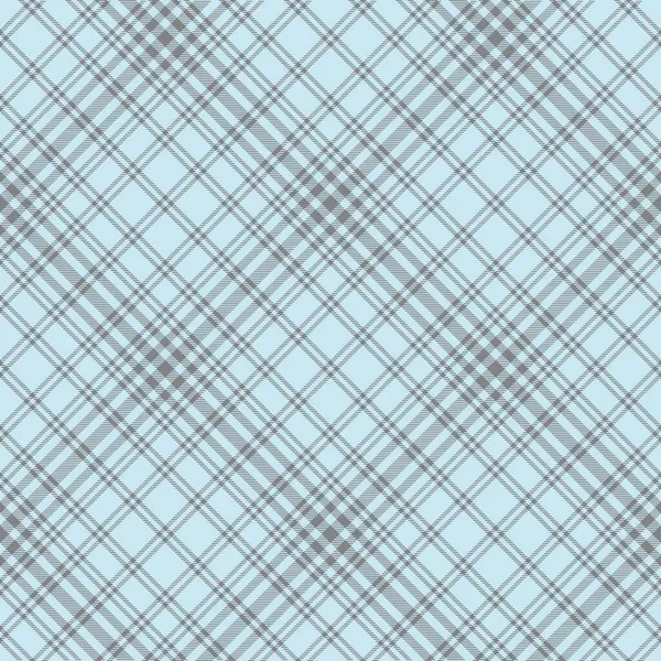 Sky Blue Diagonal Plaid Tartan Texturiertes Nahtloses Muster Für Modetextilien — Stockvektor