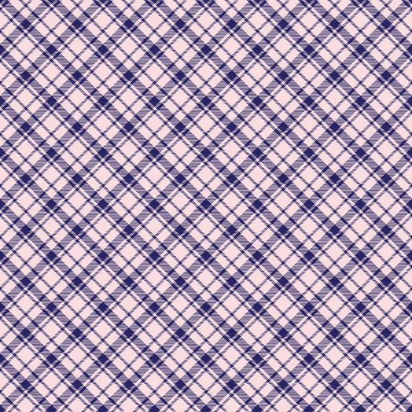 Pink Navy Diagonal Plaid Tartan Texturiertes Nahtloses Muster Für Modetextilien — Stockvektor