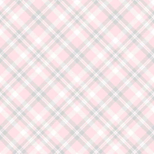 다이아곤 라이드 Pink Diagonal Plaid Tartan 그래픽에 디자인을 텍스처화 — 스톡 벡터