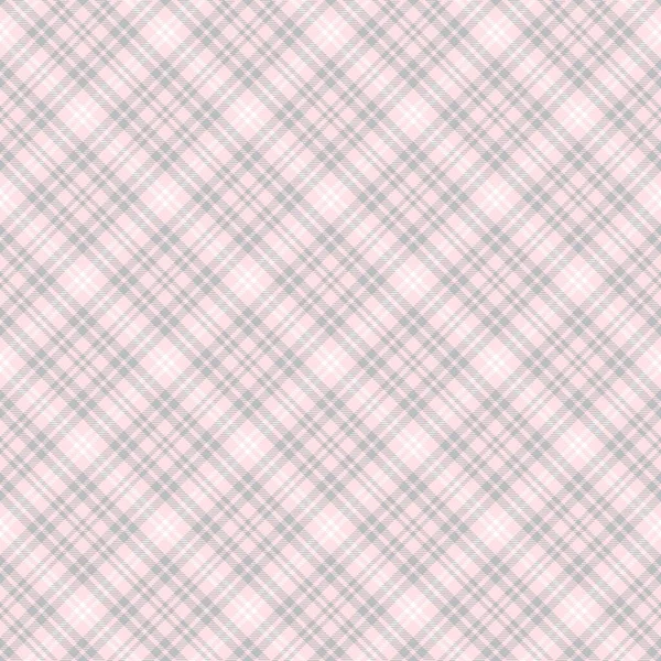 Rosa Diagonal Plaid Tartan Texturiertes Nahtloses Muster Für Modetextilien Und — Stockvektor