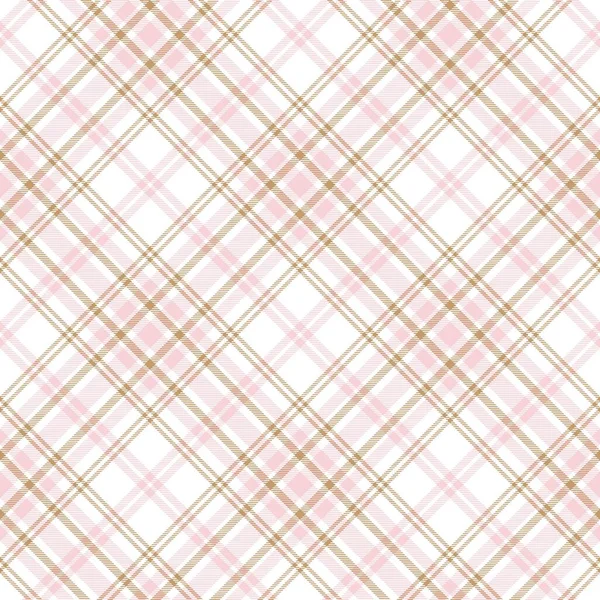 Pink Diagonal Plaid Tartan Texturované Bezešvý Vzor Design Vhodný Pro — Stockový vektor