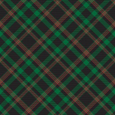 Moda tekstil ve grafikleri için uygun Yeşil Çapraz Ekose Tartan desenli kusursuz desen tasarımı