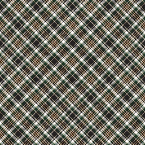 Green Diagonal Plaid Tartan Textured Naadloos Patroon Ontwerp Geschikt Voor — Stockvector