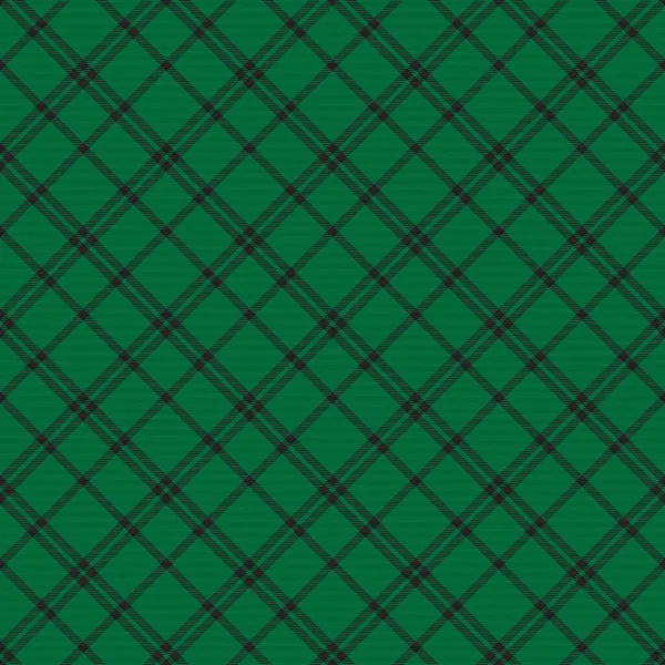 Зеленый Диагональный Клетчатый Тартан Текстурированный Бесшовный Дизайн Шаблона Подходит Моды — стоковый вектор