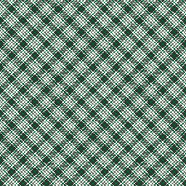 Green Diagonal Plaid Tartan Textured Seamless Pattern Design Suitable Fashion — Stock Vector