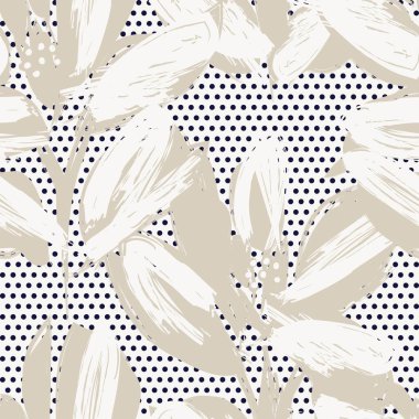 Moda tekstil ve grafikleri için noktalı dokuları olan çiçeksiz desen.