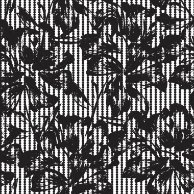Moda tekstil ve grafikleri için çizgili dokuları olan çiçeksiz desen