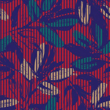 Moda tekstil ve grafikleri için çizgili dokuları olan çiçeksiz desen