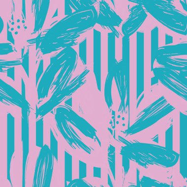 Moda tekstil ve grafikleri için çizgili dokuları olan çiçeksiz desen