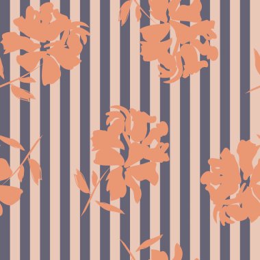 Moda tekstil ve grafikleri için çizgili dokuları olan çiçeksiz desen