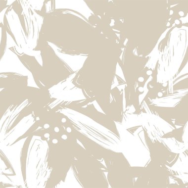 Çiçek fırçası darbeleri moda baskıları, grafikler, arka planlar ve el sanatları için pürüzsüz desen