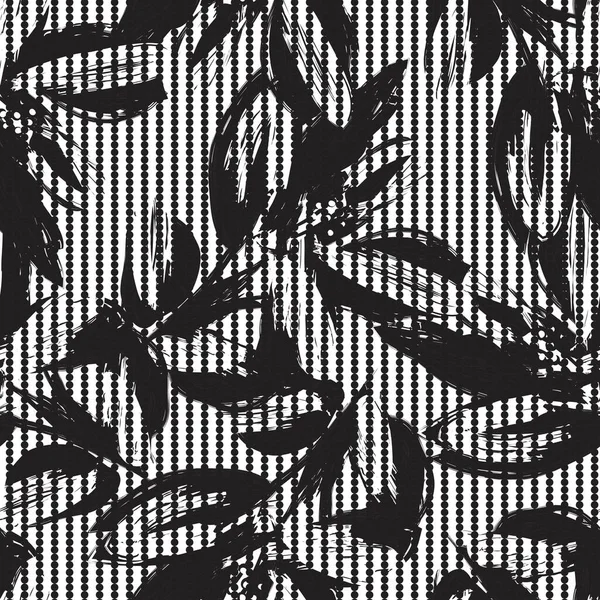 Kwiatowy Bezszwowy Wzór Paski Tekstury Dla Tekstyliów Mody Grafiki — Wektor stockowy