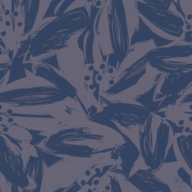 Çiçek fırçası darbeleri moda baskıları, grafikler, arka planlar ve el sanatları için pürüzsüz desen