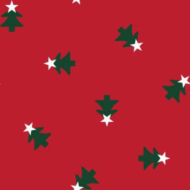 Web sitesi grafikleri ve moda tekstili için Noel Ağacı kusursuz desen tasarımı