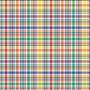 Gökkuşağı Ekoseli, kareli, ekose desenli moda tekstil ve grafikleri için uygun