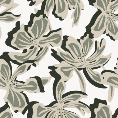 Moda tekstil, grafik, arka plan ve el sanatları için çiçek desensiz arkaplan