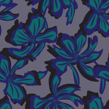 Moda tekstil, grafik, arka plan ve el sanatları için çiçek desensiz arkaplan